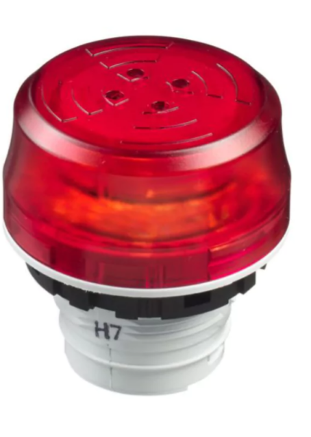 Illuminated Buzzer, Red, 24 VDC, 90dB, Intermittent, IDEC